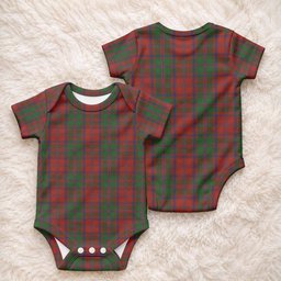 Stewart (Stuart) of Appin Tartan Baby Onesie , Plaid Infant Bodysuit for Boys & Girls (0-24M), Snap Closure Newborn Romper for Holiday & Photoshoot