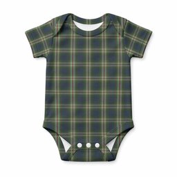 Todd Tartan Baby Onesie , Plaid Infant Bodysuit for Boys & Girls (0-24M), Snap Closure Newborn Romper for Holiday & Photoshoot