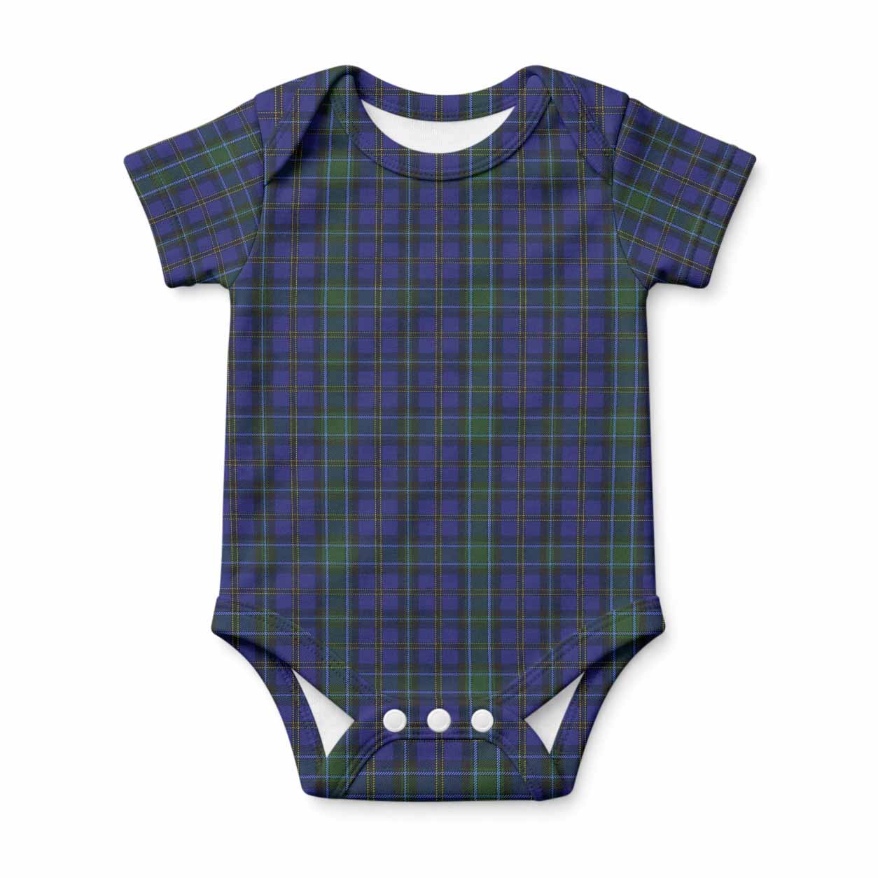 Weir Tartan Baby Onesie , Plaid Infant Bodysuit for Boys & Girls (0-24M), Snap Closure Newborn Romper for Holiday & Photoshoot