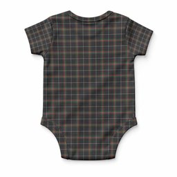 Stott Tartan Baby Onesie , Plaid Infant Bodysuit for Boys & Girls (0-24M), Snap Closure Newborn Romper for Holiday & Photoshoot