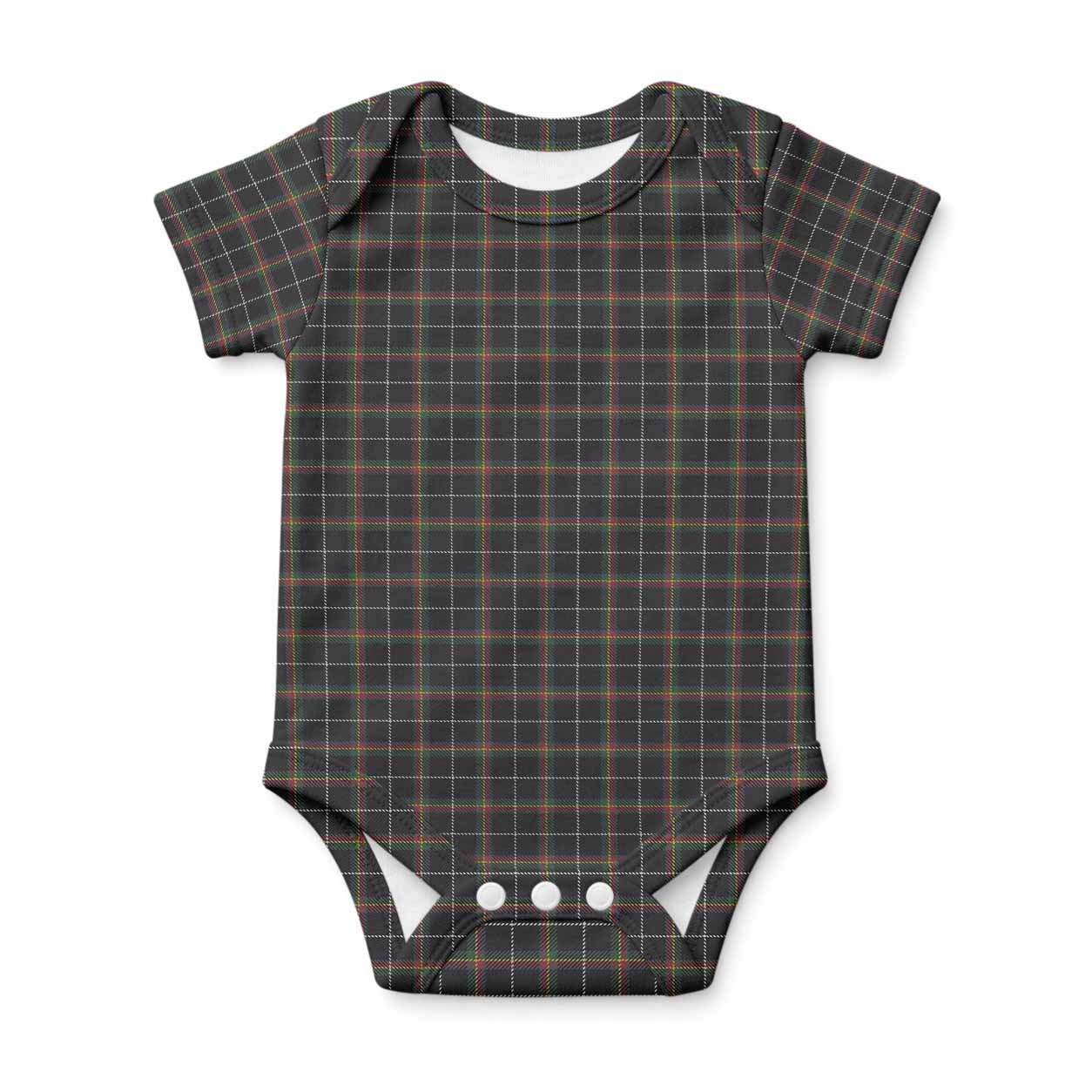 Stott Tartan Baby Onesie , Plaid Infant Bodysuit for Boys & Girls (0-24M), Snap Closure Newborn Romper for Holiday & Photoshoot