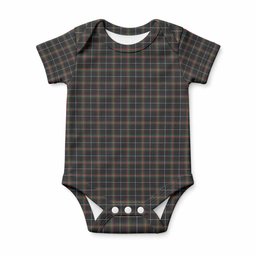 Stott Tartan Baby Onesie , Plaid Infant Bodysuit for Boys & Girls (0-24M), Snap Closure Newborn Romper for Holiday & Photoshoot