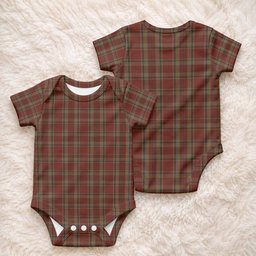 Tyrone Tartan Baby Onesie , Plaid Infant Bodysuit for Boys & Girls (0-24M), Snap Closure Newborn Romper for Holiday & Photoshoot