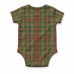 Pierce Tartan Baby Onesie , Plaid Infant Bodysuit for Boys & Girls (0-24M), Snap Closure Newborn Romper for Holiday & Photoshoot