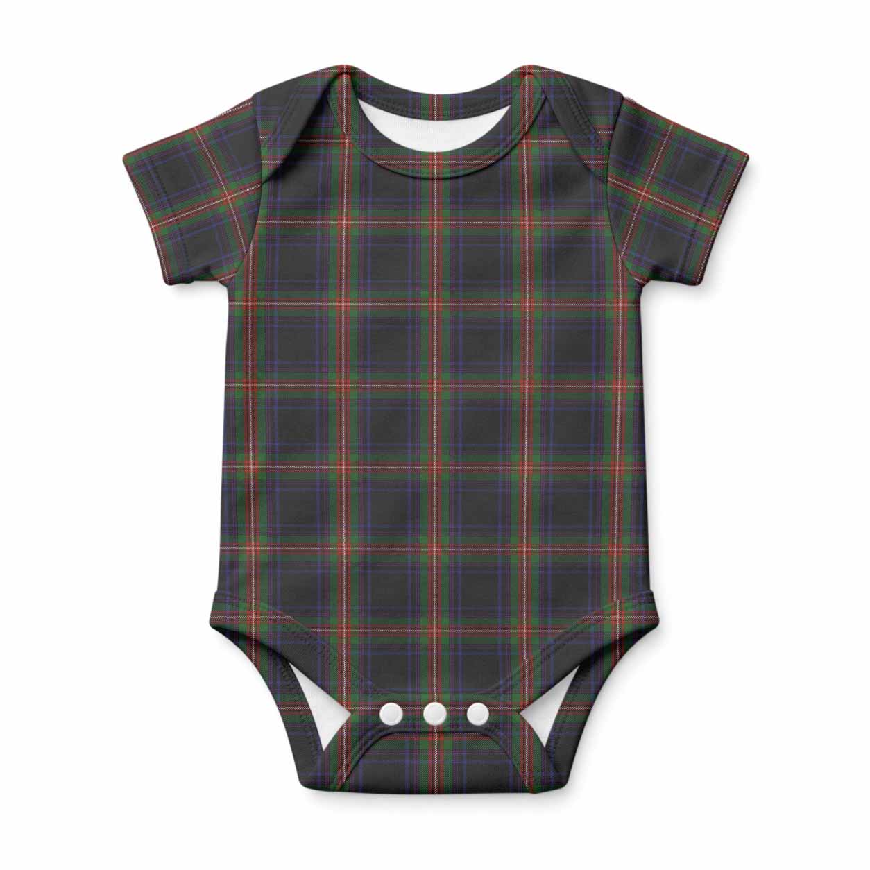 Watt Tartan Baby Onesie , Plaid Infant Bodysuit for Boys & Girls (0-24M), Snap Closure Newborn Romper for Holiday & Photoshoot