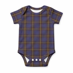 Sligo Tartan Baby Onesie , Plaid Infant Bodysuit for Boys & Girls (0-24M), Snap Closure Newborn Romper for Holiday & Photoshoot