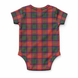 Riddell Tartan Baby Onesie , Plaid Infant Bodysuit for Boys & Girls (0-24M), Snap Closure Newborn Romper for Holiday & Photoshoot
