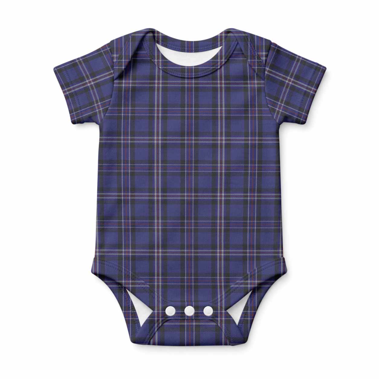 Rangers Dress Tartan Baby Onesie , Plaid Infant Bodysuit for Boys & Girls (0-24M), Snap Closure Newborn Romper for Holiday & Photoshoot