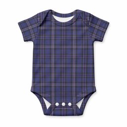 Rangers Dress Tartan Baby Onesie , Plaid Infant Bodysuit for Boys & Girls (0-24M), Snap Closure Newborn Romper for Holiday & Photoshoot