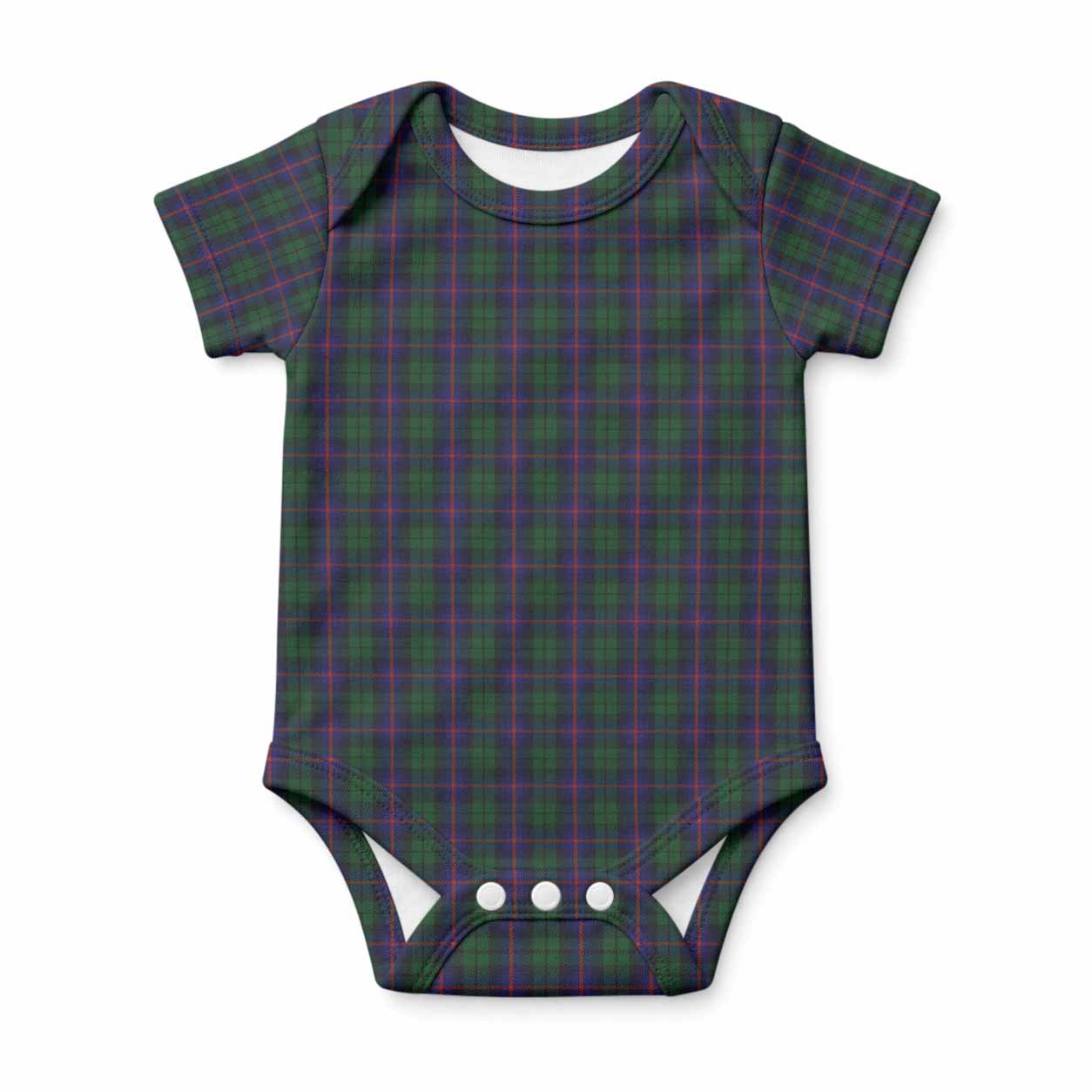 Urquhart Tartan Baby Onesie , Plaid Infant Bodysuit for Boys & Girls (0-24M), Snap Closure Newborn Romper for Holiday & Photoshoot