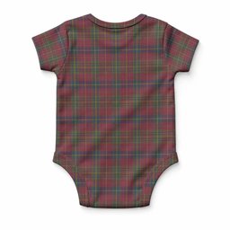 Rice of Wales Tartan Baby Onesie , Plaid Infant Bodysuit for Boys & Girls (0-24M), Snap Closure Newborn Romper for Holiday & Photoshoot