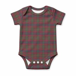 Rice of Wales Tartan Baby Onesie , Plaid Infant Bodysuit for Boys & Girls (0-24M), Snap Closure Newborn Romper for Holiday & Photoshoot
