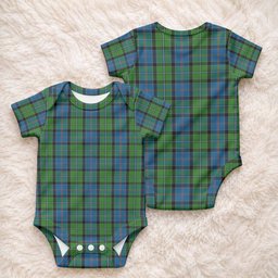 Stirling Tartan Baby Onesie , Plaid Infant Bodysuit for Boys & Girls (0-24M), Snap Closure Newborn Romper for Holiday & Photoshoot
