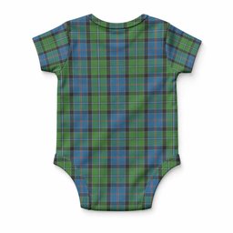 Stirling Tartan Baby Onesie , Plaid Infant Bodysuit for Boys & Girls (0-24M), Snap Closure Newborn Romper for Holiday & Photoshoot