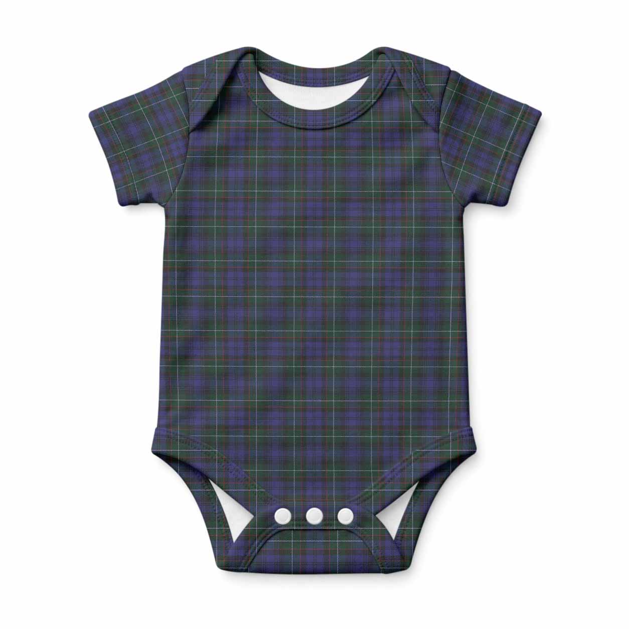 Sempill (Semple) Tartan Baby Onesie , Plaid Infant Bodysuit for Boys & Girls (0-24M), Snap Closure Newborn Romper for Holiday & Photoshoot