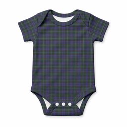 Sempill (Semple) Tartan Baby Onesie , Plaid Infant Bodysuit for Boys & Girls (0-24M), Snap Closure Newborn Romper for Holiday & Photoshoot