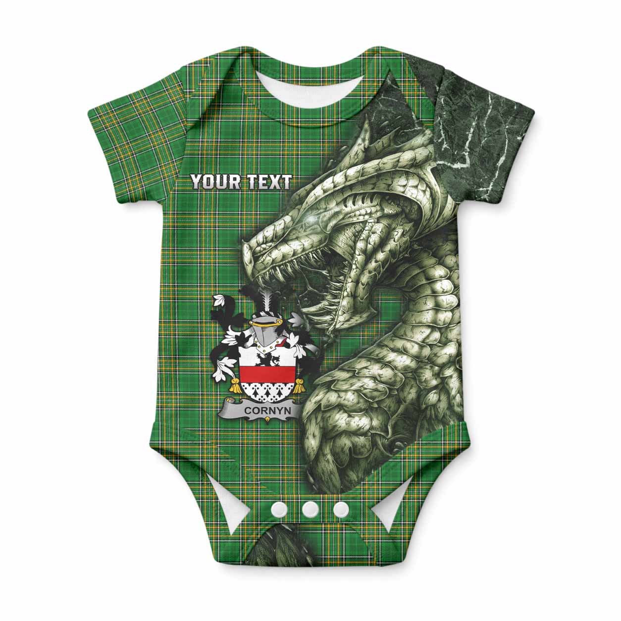 Cornyn Irish Clan Baby Onesie Irish Roots Dragon Soul