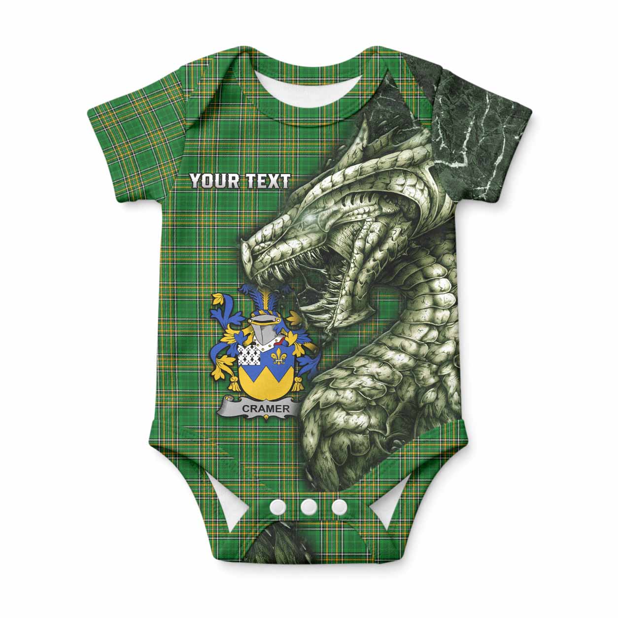 Cramer Irish Clan Baby Onesie Irish Roots Dragon Soul