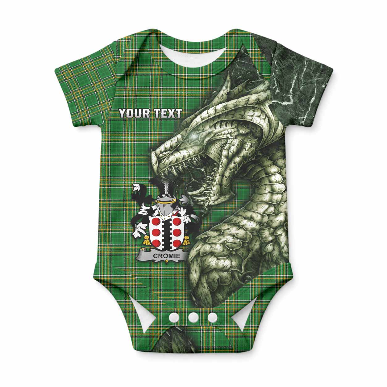 Cromie Irish Clan Baby Onesie Irish Roots Dragon Soul