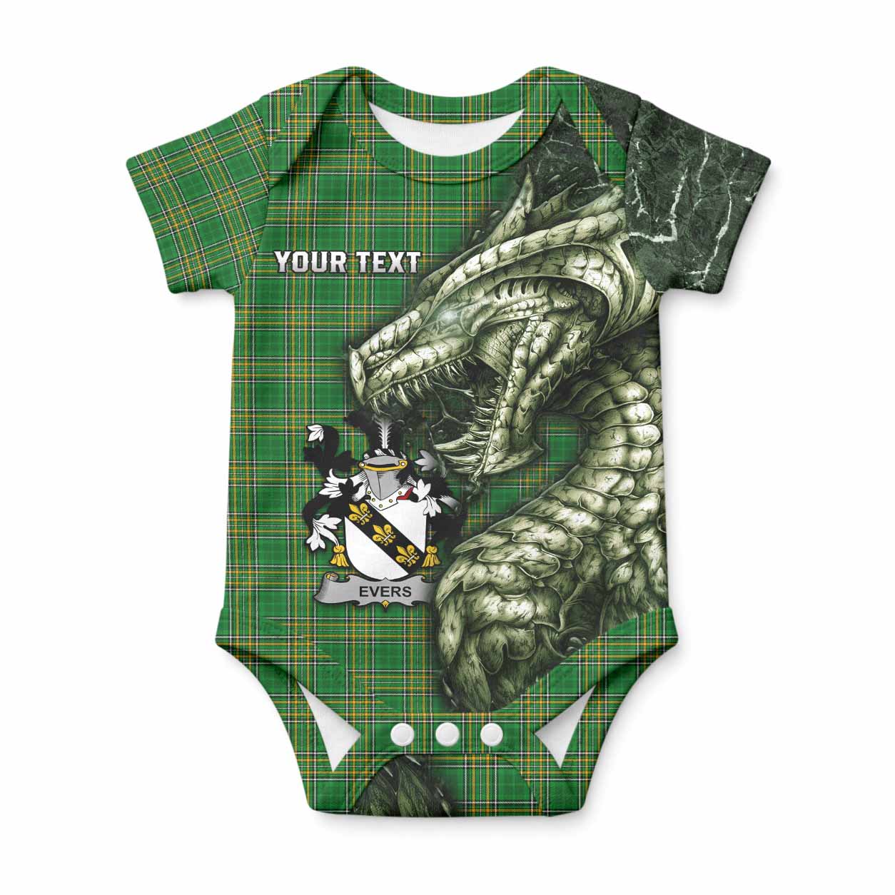 Evers Irish Clan Baby Onesie Irish Roots Dragon Soul