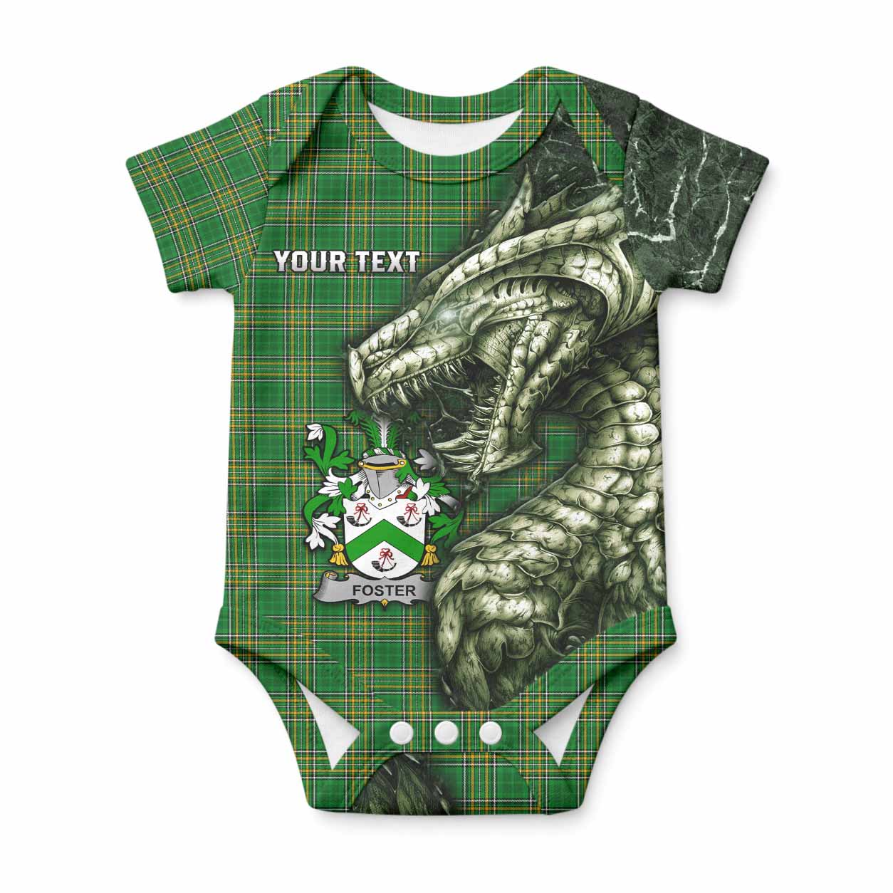 Foster Irish Clan Baby Onesie Irish Roots Dragon Soul