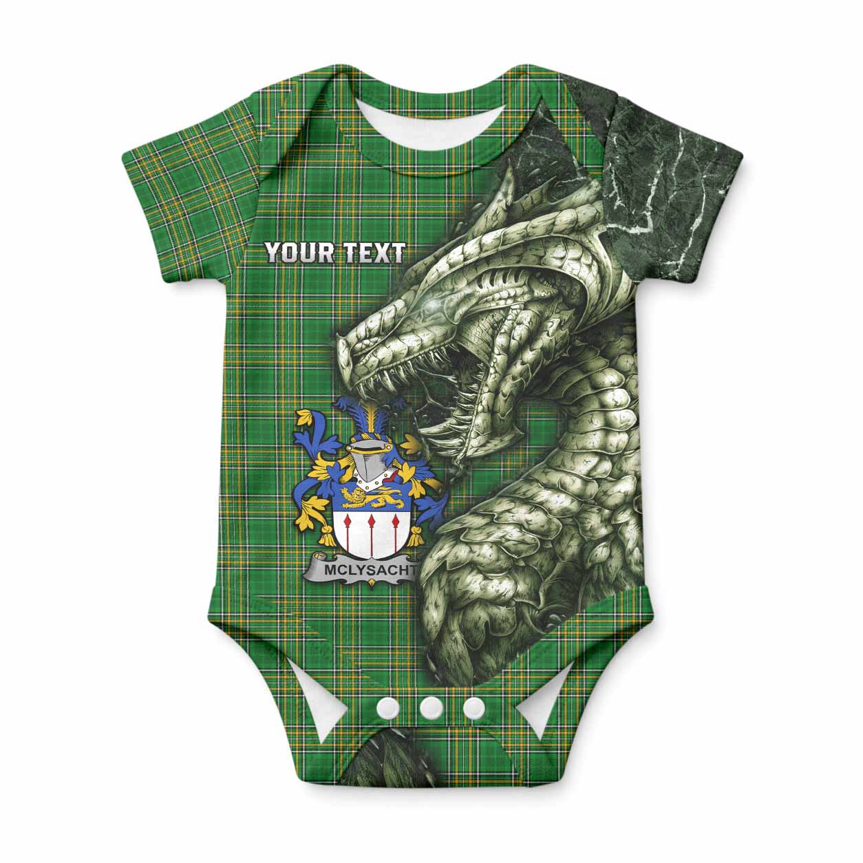 McLysacht Irish Clan Baby Onesie Irish Roots Dragon Soul