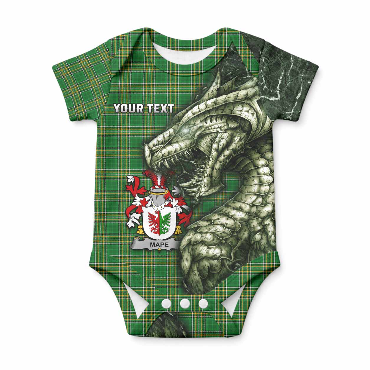 Mape Irish Clan Baby Onesie Irish Roots Dragon Soul