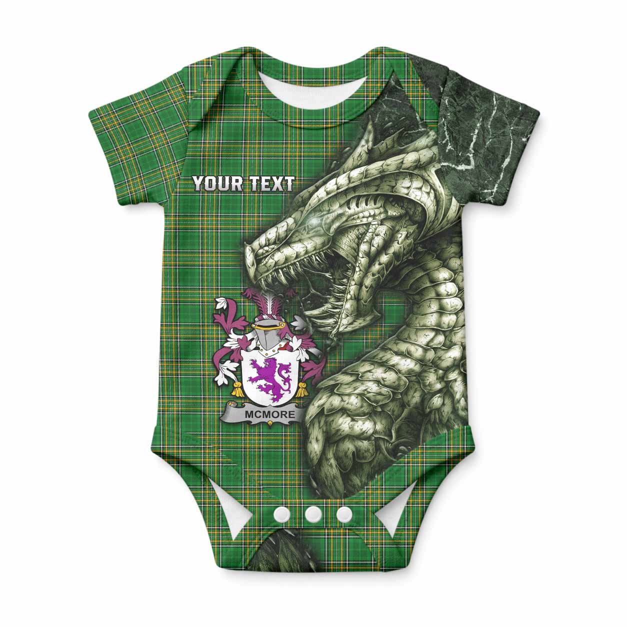 McMore Irish Clan Baby Onesie Irish Roots Dragon Soul