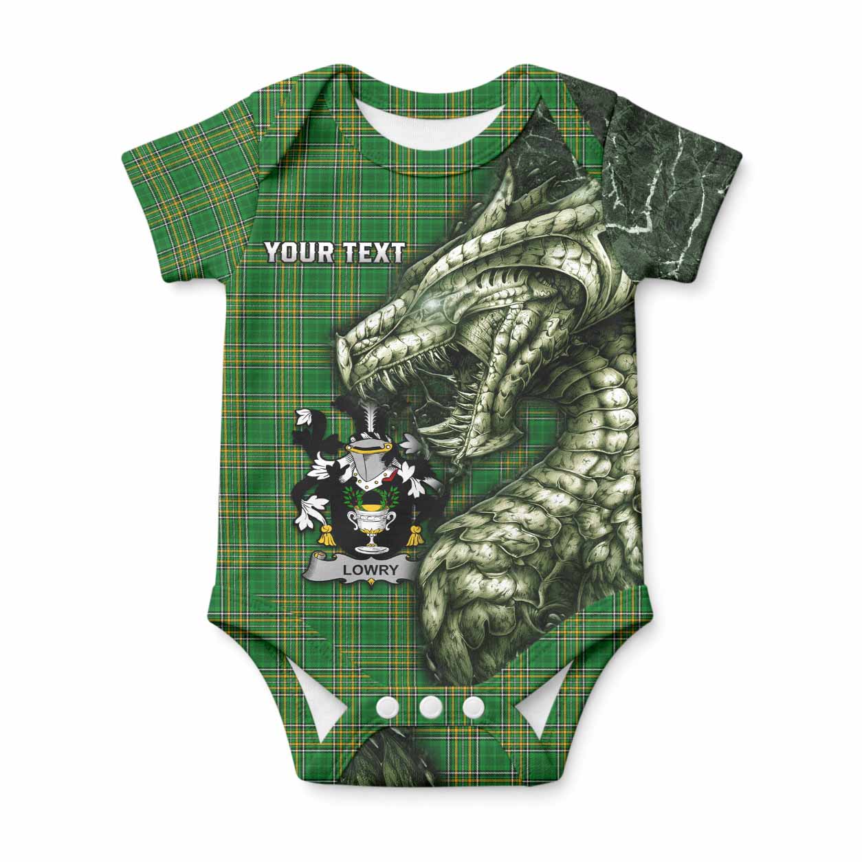 Lowry Irish Clan Baby Onesie Irish Roots Dragon Soul