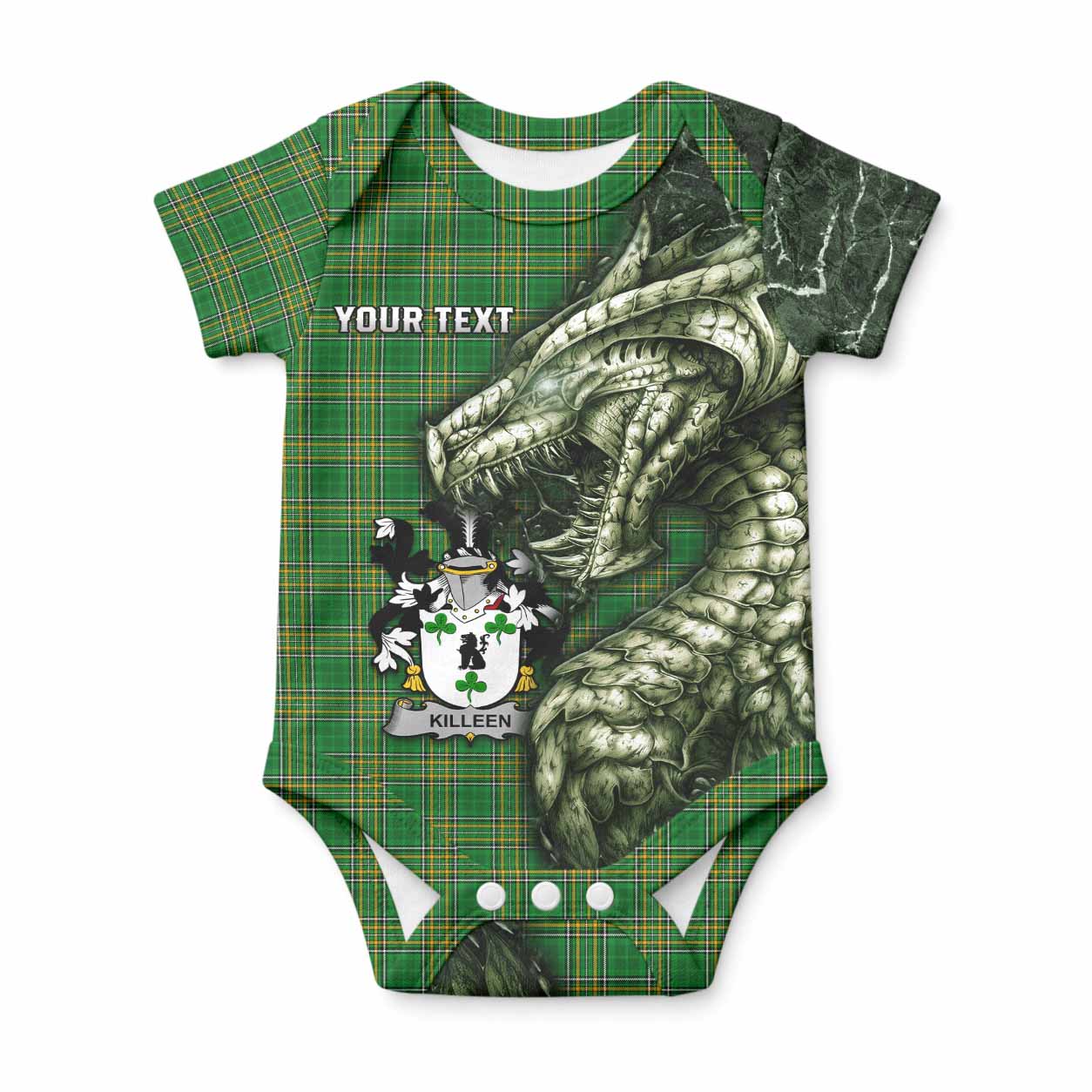 Killeen Irish Clan Baby Onesie Irish Roots Dragon Soul