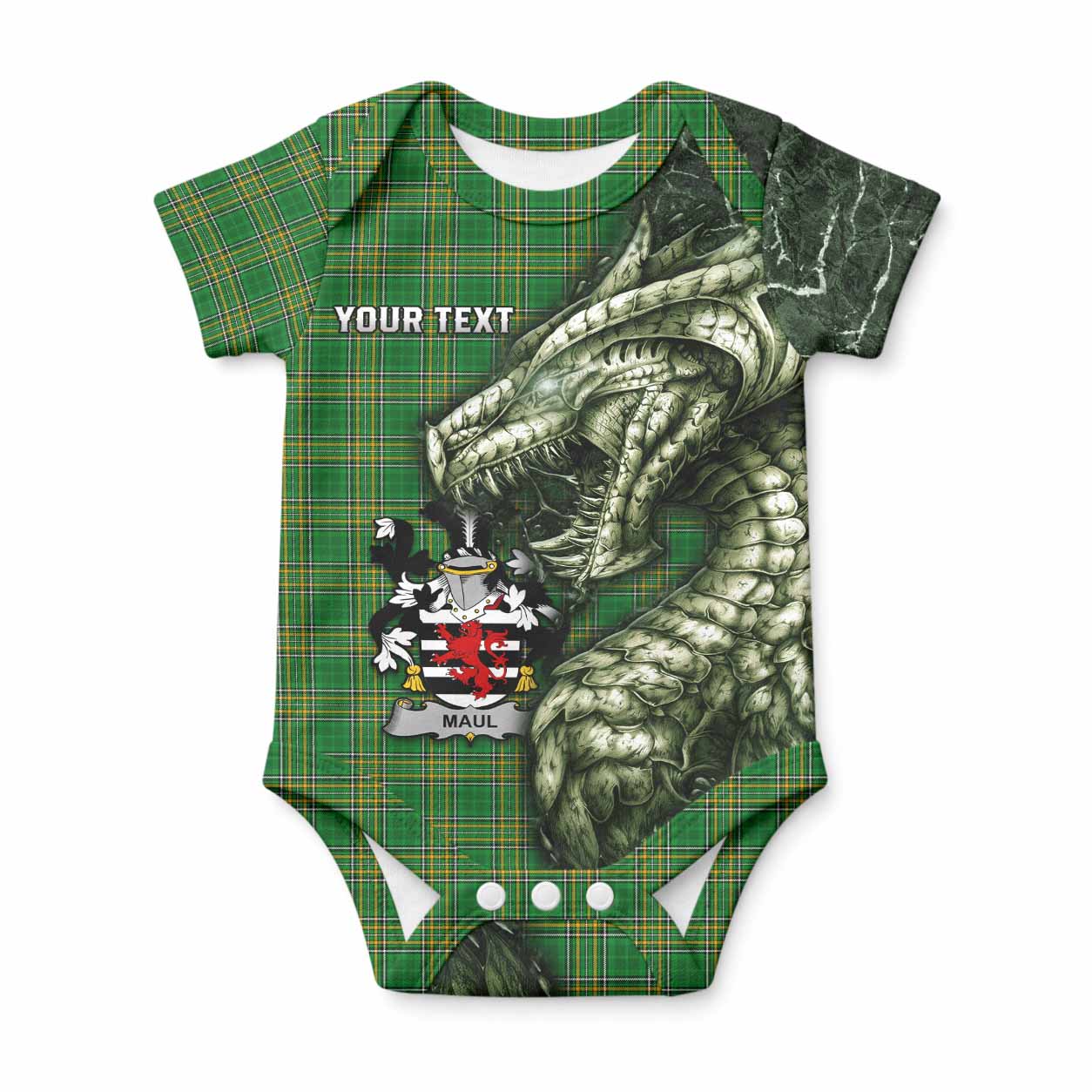 Maul Irish Clan Baby Onesie Irish Roots Dragon Soul