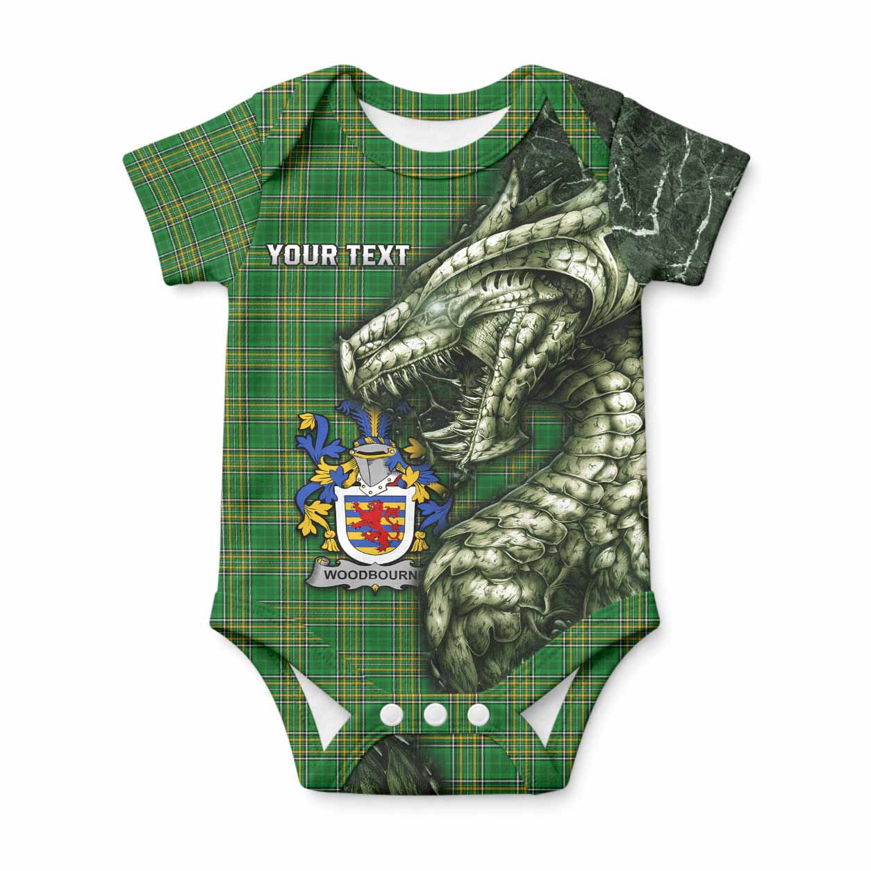 Woodbourne Irish Clan Baby Onesie Irish Roots Dragon Soul