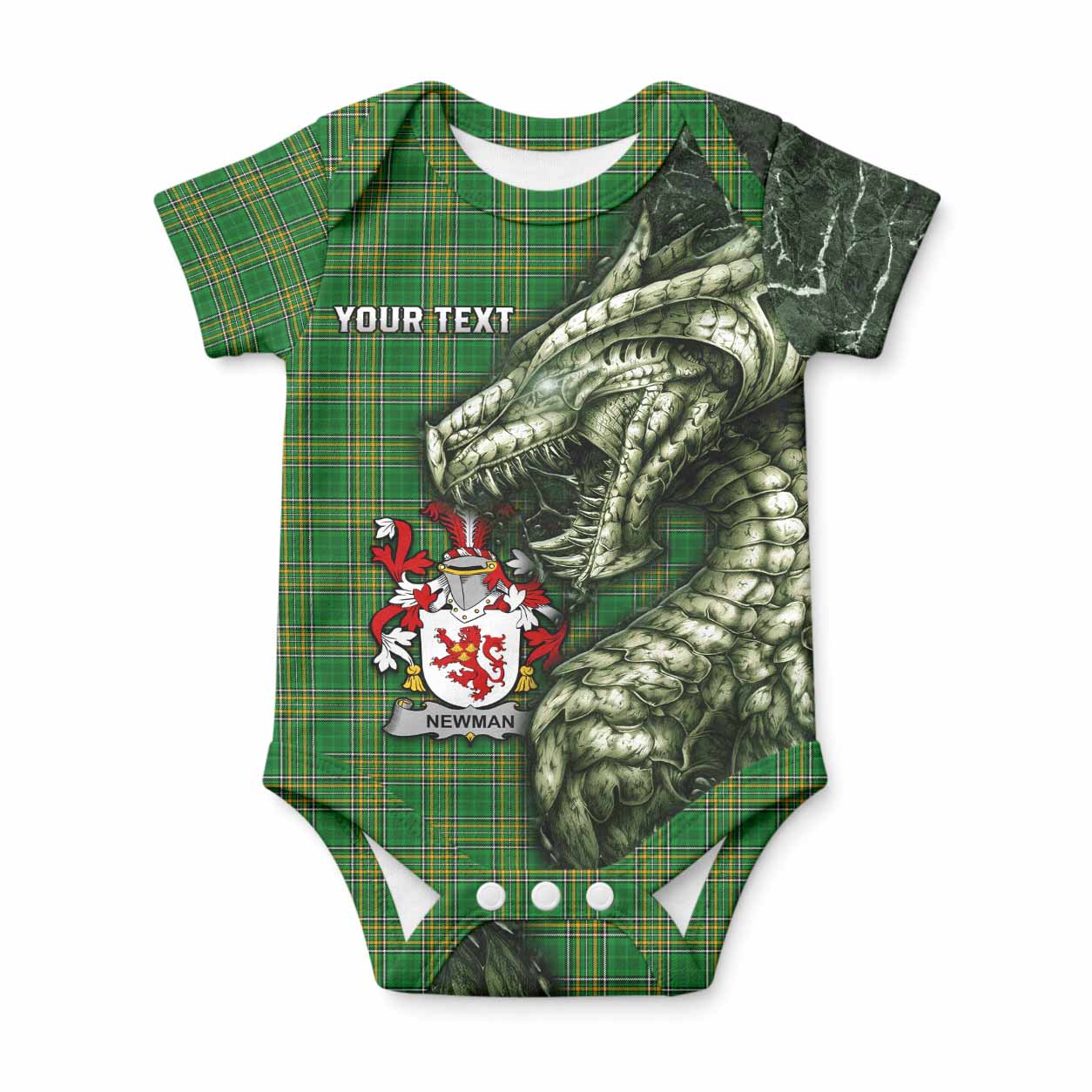 Newman Irish Clan Baby Onesie Irish Roots Dragon Soul