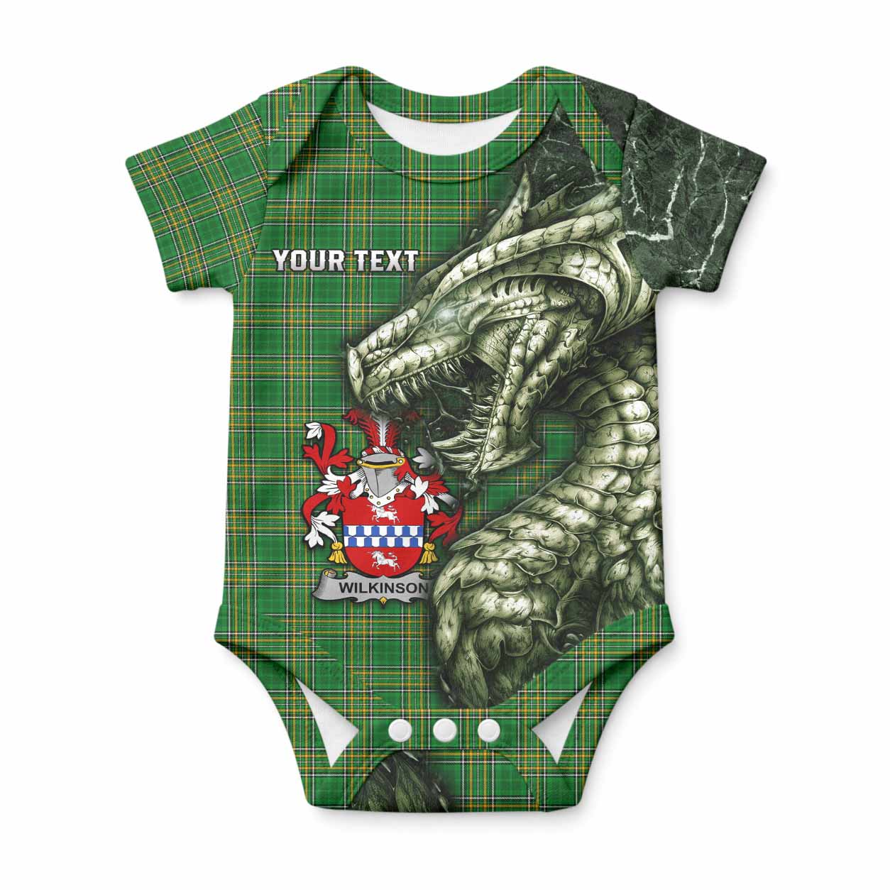 Wilkinson Irish Clan Baby Onesie Irish Roots Dragon Soul