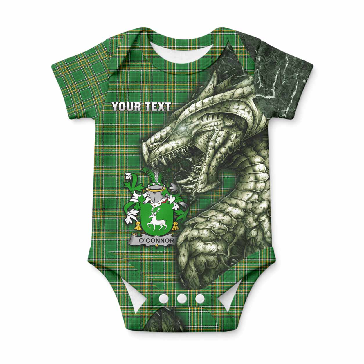 O'Connor Irish Clan Baby Onesie Irish Roots Dragon Soul