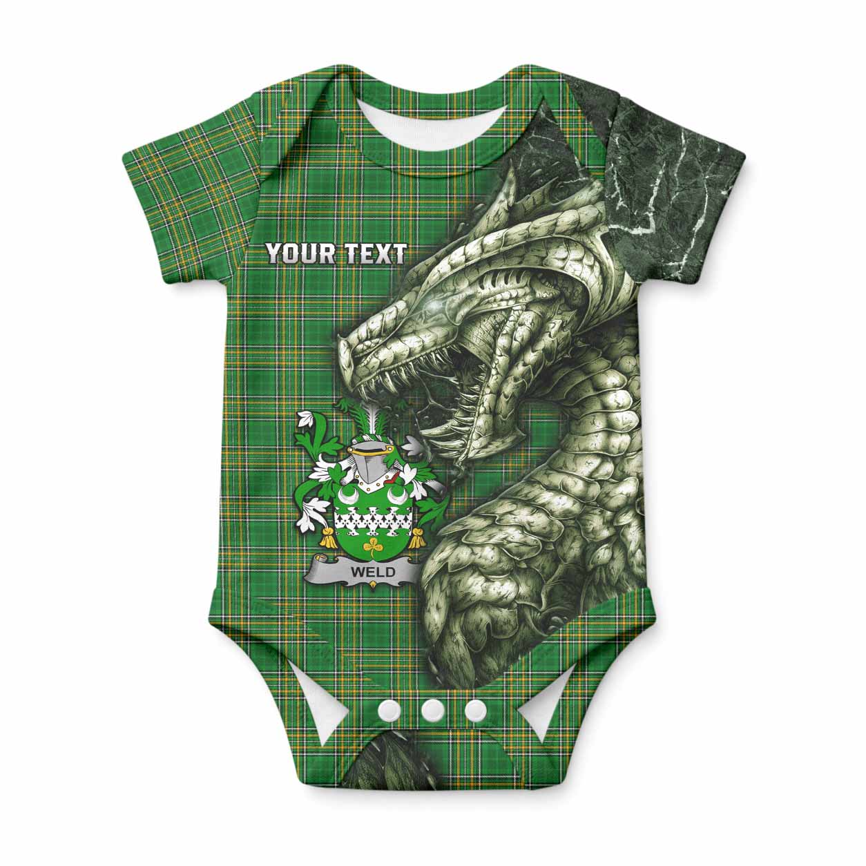 Weld Irish Clan Baby Onesie Irish Roots Dragon Soul