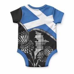 Glen Tartan Family Crest Baby Onesie Scotland Thistle Floral Flag Style