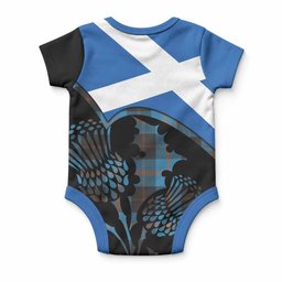Garden (Gardyne) Tartan Family Crest Baby Onesie Scotland Thistle Floral Flag Style