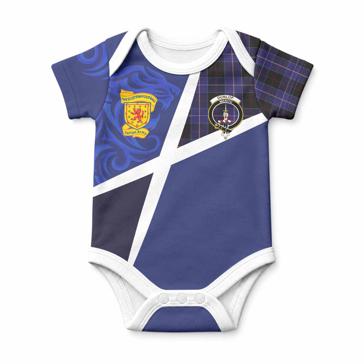 Dunlop The Scottish Football Crest Baby Onesie Lion-Tartan Army