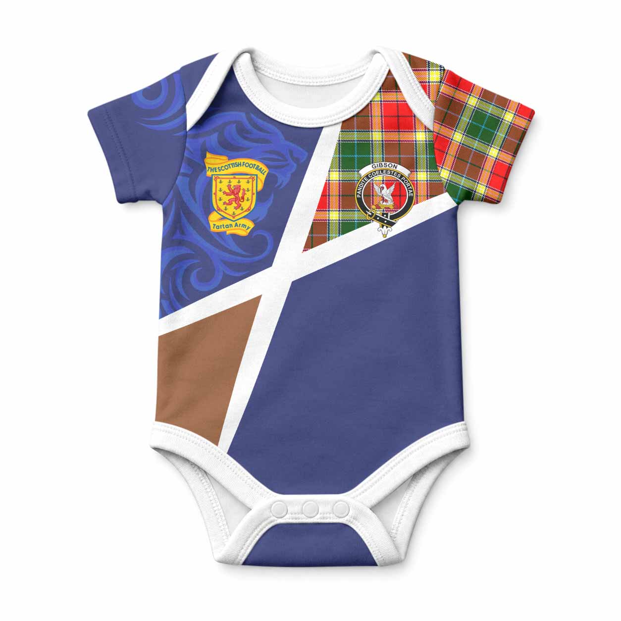 Gibson (Gibbs or Gibsone) The Scottish Football Crest Baby Onesie Lion-Tartan Army
