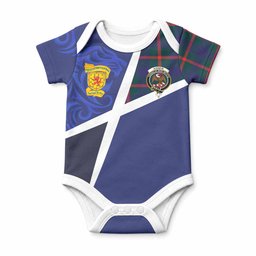 Agnew The Scottish Football Crest Baby Onesie Lion-Tartan Army