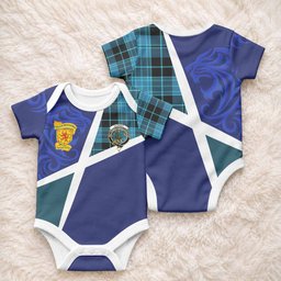 Clergy The Scottish Football Crest Baby Onesie Lion-Tartan Army