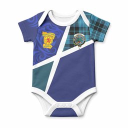 Clergy The Scottish Football Crest Baby Onesie Lion-Tartan Army