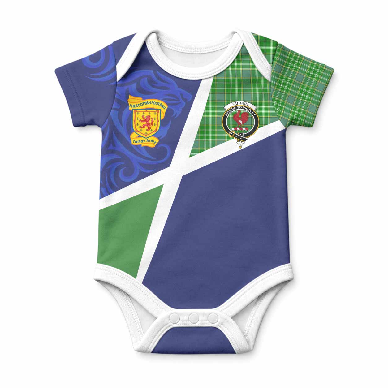 Currie The Scottish Football Crest Baby Onesie Lion-Tartan Army