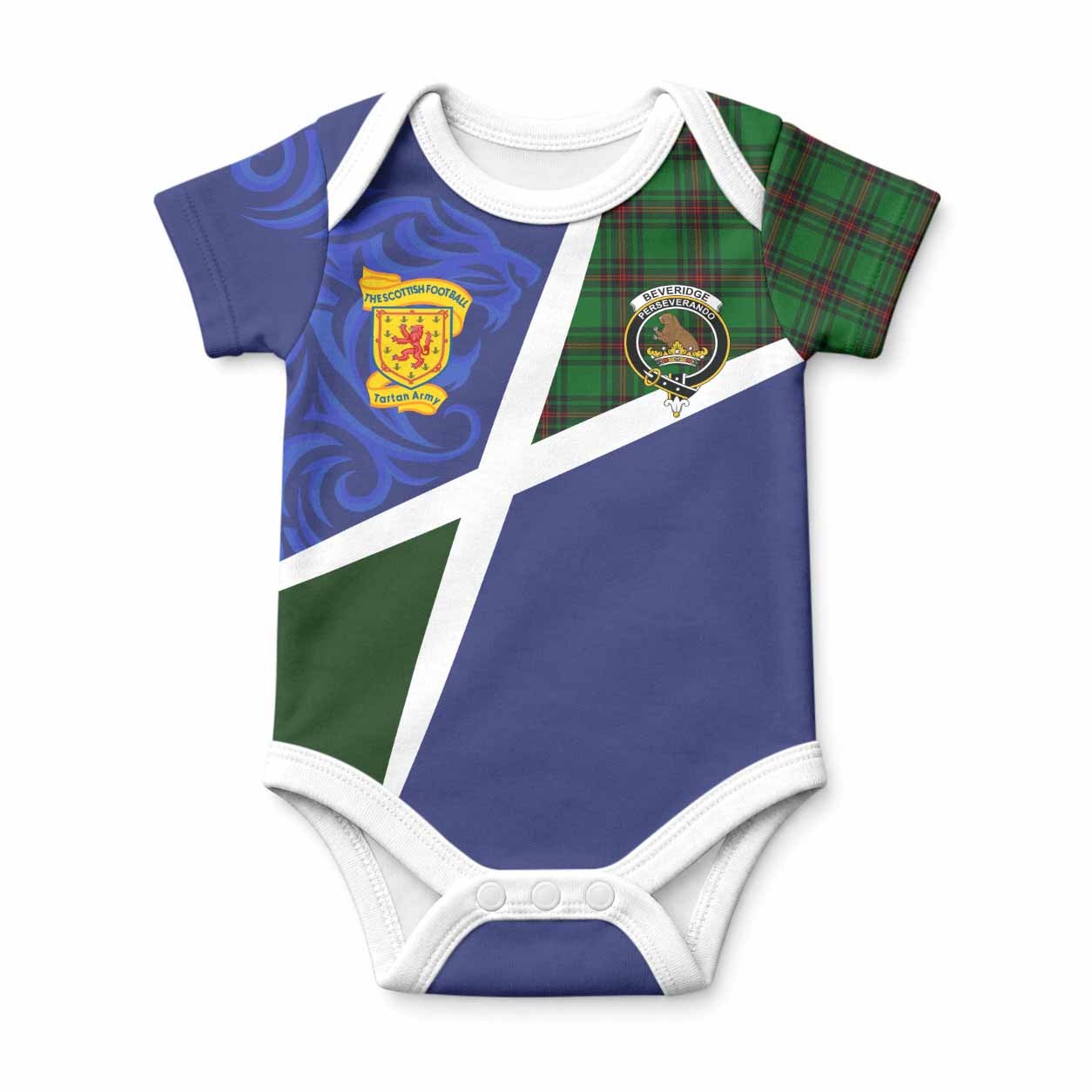 Beveridge The Scottish Football Crest Baby Onesie Lion-Tartan Army