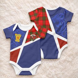 Adair The Scottish Football Crest Baby Onesie Lion-Tartan Army