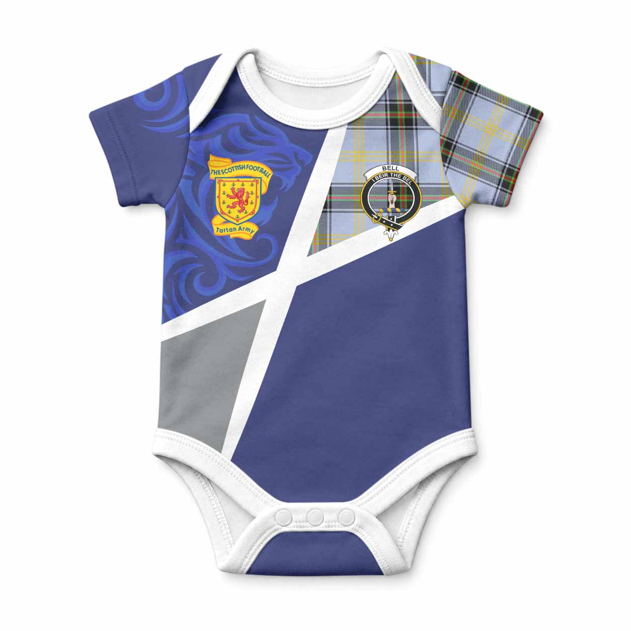 Bell The Scottish Football Crest Baby Onesie Lion-Tartan Army