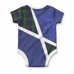 Gunn The Scottish Football Crest Baby Onesie Lion-Tartan Army