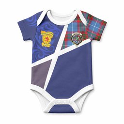 Crichton (Crighton) The Scottish Football Crest Baby Onesie Lion-Tartan Army