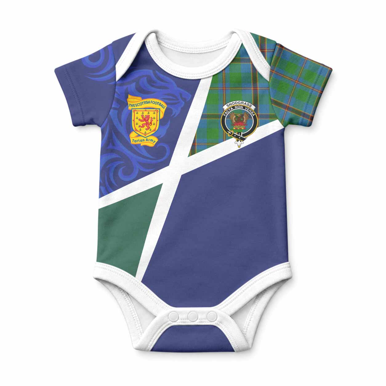 Snodgrass The Scottish Football Crest Baby Onesie Lion-Tartan Army